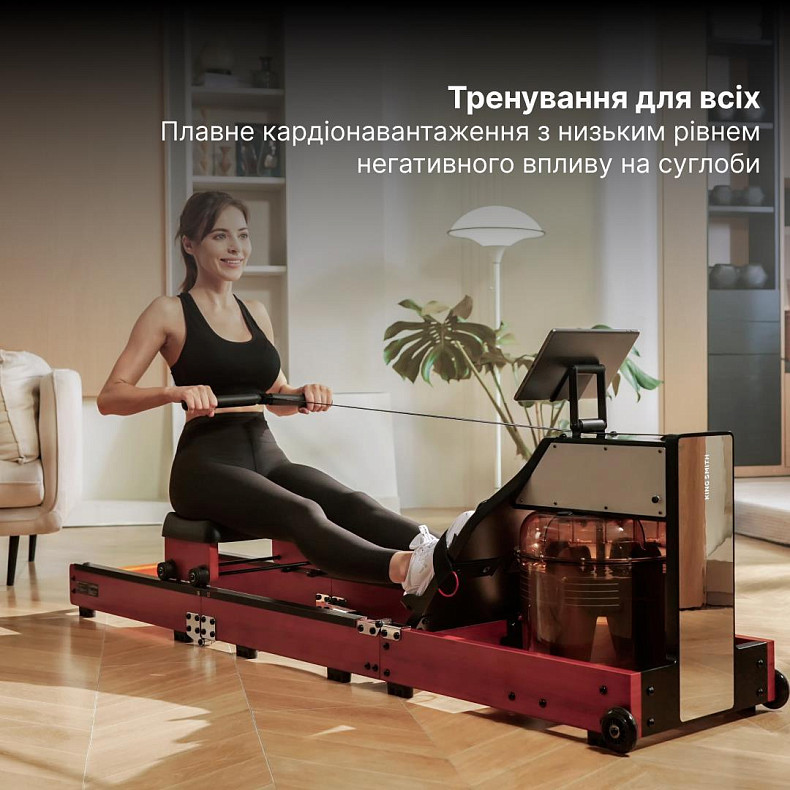 Гребной тренажер Kingsmith WM10 Pro Красный дуб