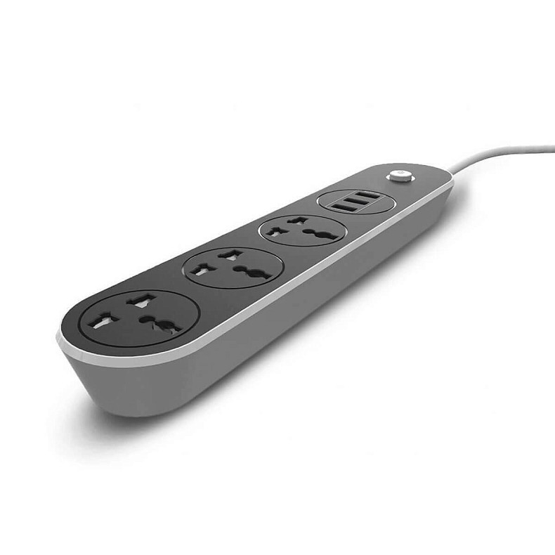 Мережевий фільтр СolorWay (CW-CHU33B) 3 розетки, 3xUSB, 1.8м, Black