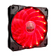 Вентилятор 1stPlayer A1-15LED Red bulk, 120х120х25мм, 4-pin
