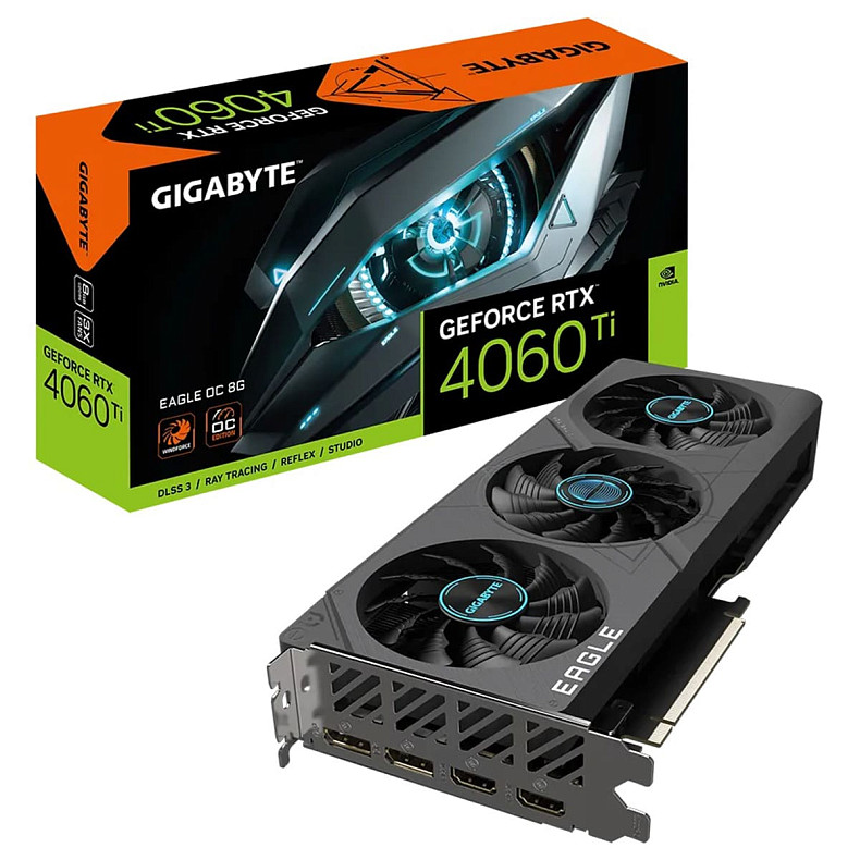 Відеокарта GIGABYTE GeForce RTX 4060 Ti 8GB GDDR6 EAGLE