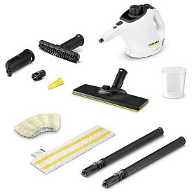 Пароочиститель Karcher SC 1 EasyFix, 1200Вт, 200мл, 3Бар,белый