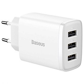 Сетевое зарядное устройство Baseus Compact Charger 3U 17W EU White (CCXJ020102)