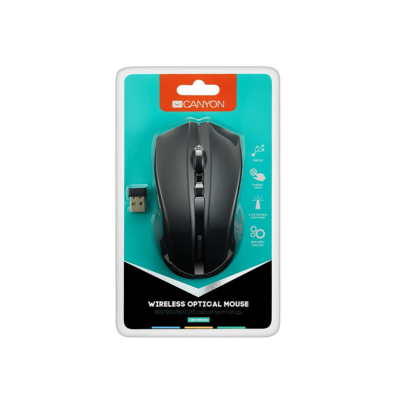 Миша бездротова Canyon CNE-CMSW05B Black USB