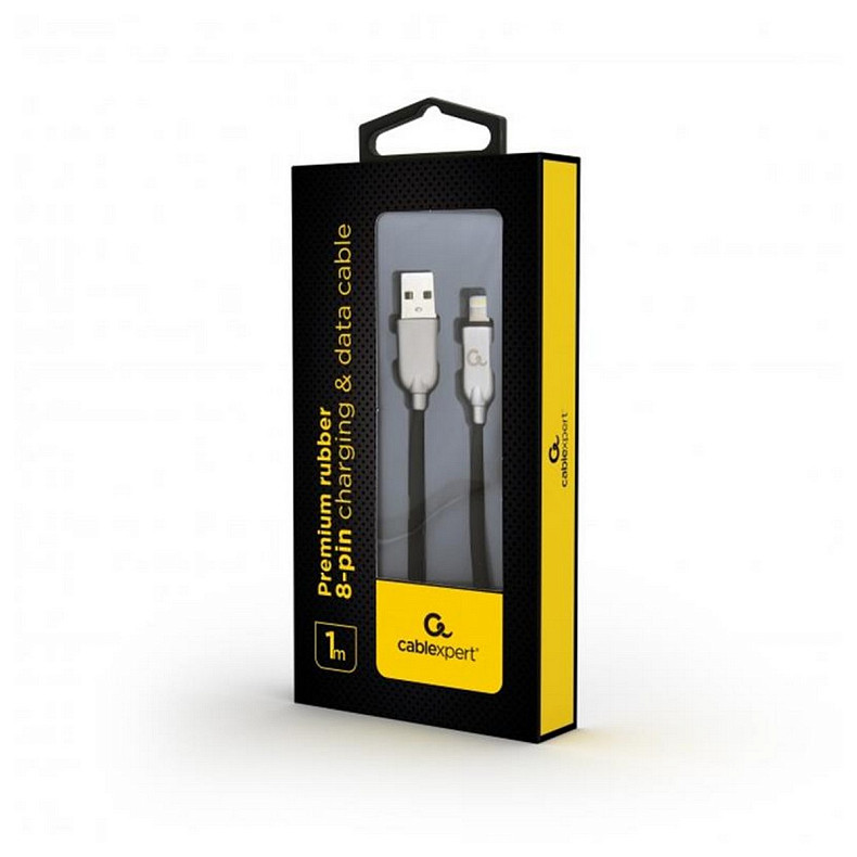 Кабель Cablexpert (CC-USB2R-AMLM-1M) USB 2.0 A - Lightning, преміум, 1м, чорний