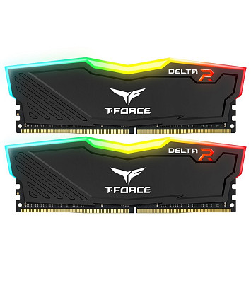 Пам'ять DDR4 2x8GB/3200 Team T-Force Delta Black RGB (TF3D416G3200HC16CDC01)