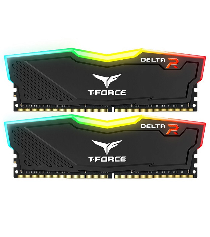 Пам'ять DDR4 2x8GB/3200 Team T-Force Delta Black RGB (TF3D416G3200HC16CDC01)