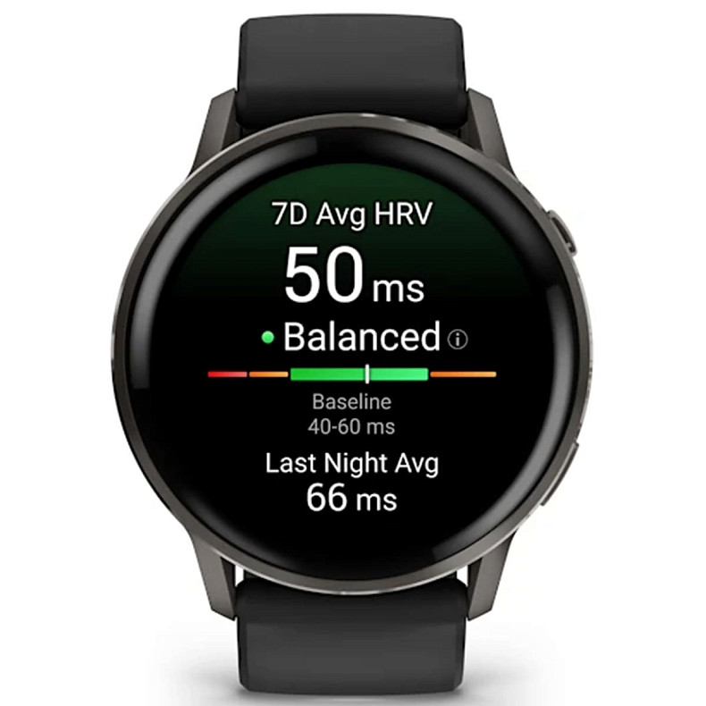 Смарт-годинник GARMIN Venu 4 45 mm Slate with Black Silicone Band (010-03014-00)