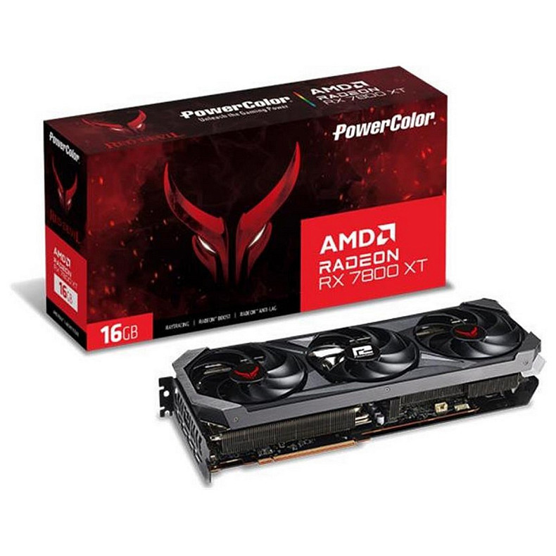 Видеокарта AMD Radeon RX 7800 XT 16GB GDDR6 Red Devil PowerColor (RX 7800 XT 16G-E/OC)