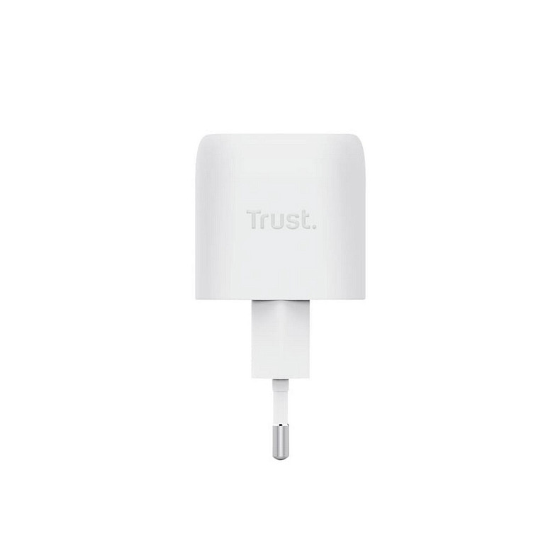 Зарядний пристрій Trust Maxo 30Вт, GaN, USB-C, PD/PPS, білий