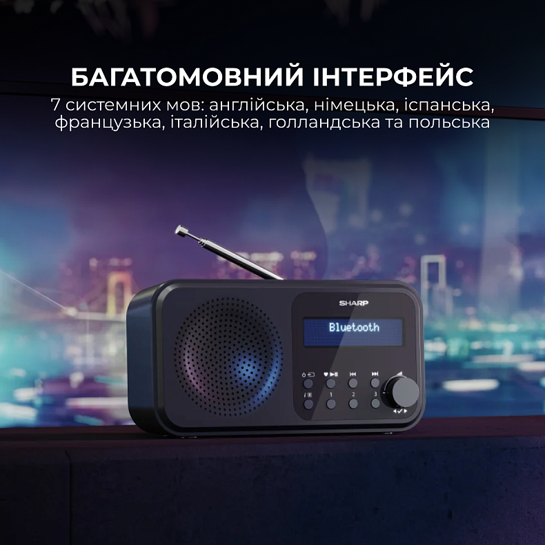 Радіоприймач Sharp DR-P420 Black