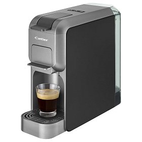 Кофеварка Catler капсульная Porto 0.8л, капсулы, молотый кофе, механическое управление, черно-серый