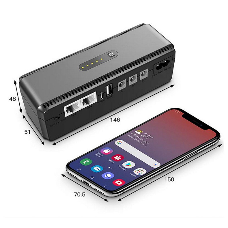 ИБП для роутера Yepo Smart DC-UPS 10400mAh DC-5V/9V/12V (UA-112485)