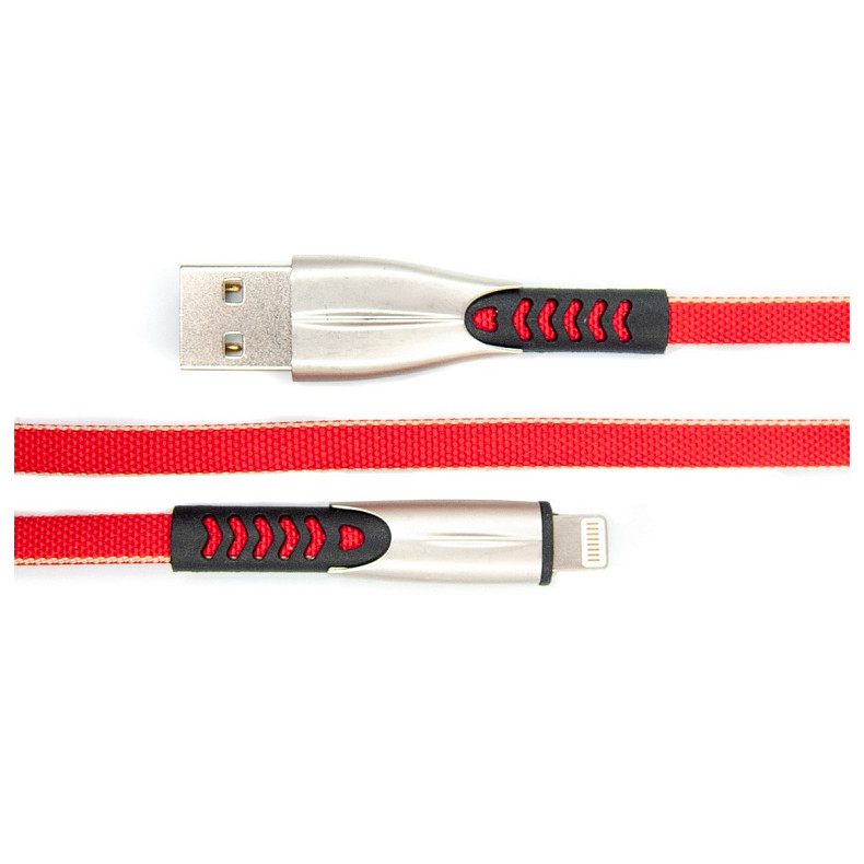 Кабель Dengos USB-Lightning 0.25м Red (PLS-L-SHRT-PLSK-RED)