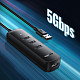 Хаб USB 3.2 Type A -> 4xUSB 3.2 Активный, 1м Черный CM416 Ugreen