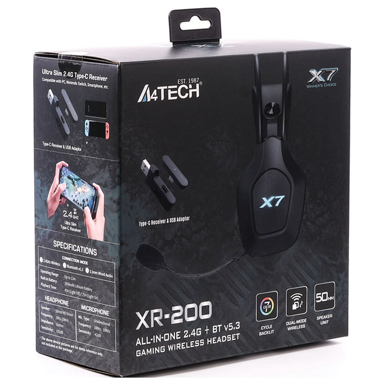 Гарнітура A4Tech XR-200 Black (4711421001410)