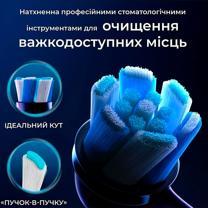 Насадка для електричної зубної щітки Braun Oral-B iO RB CBF-8 Ultimate Clean Чорні (8)
