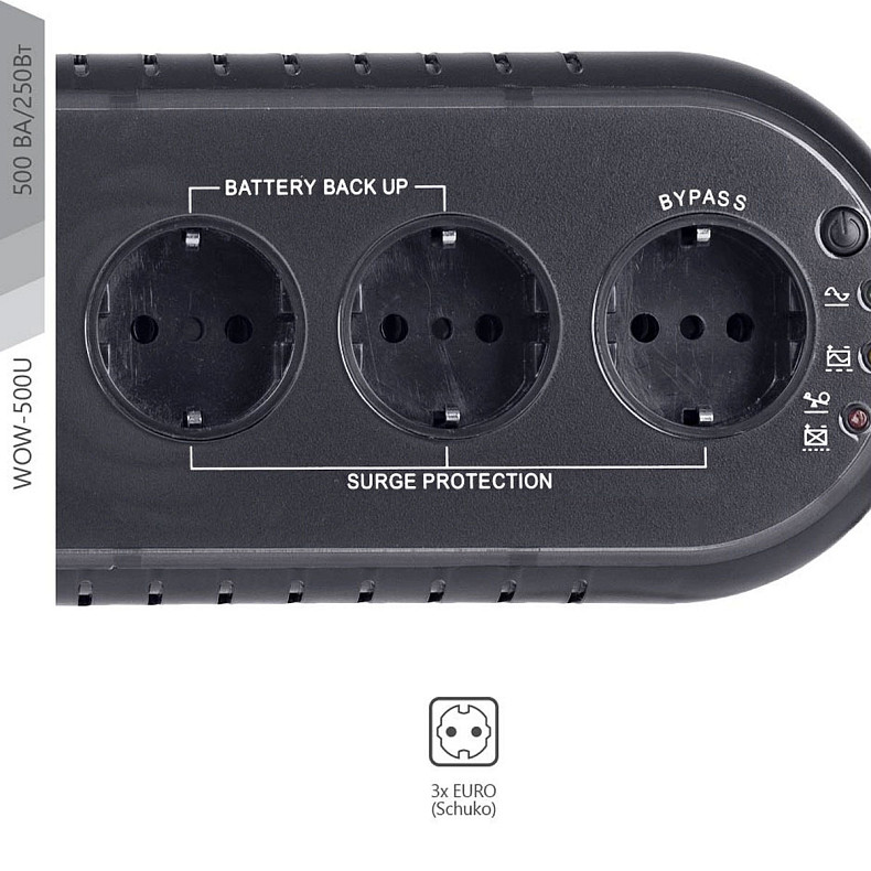ИБП Powercom WOW-500U