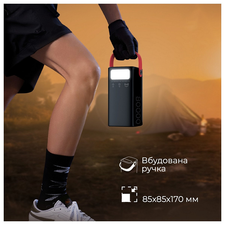 Универсальная мобильная батарея Promate PowerMine-80 65W 80000mAh Black