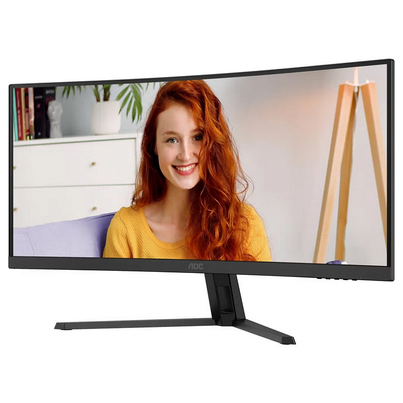 Монітор AOC 34" CU34B3E, UWQHD, VA, вигн., 120Гц, HDMI, DP