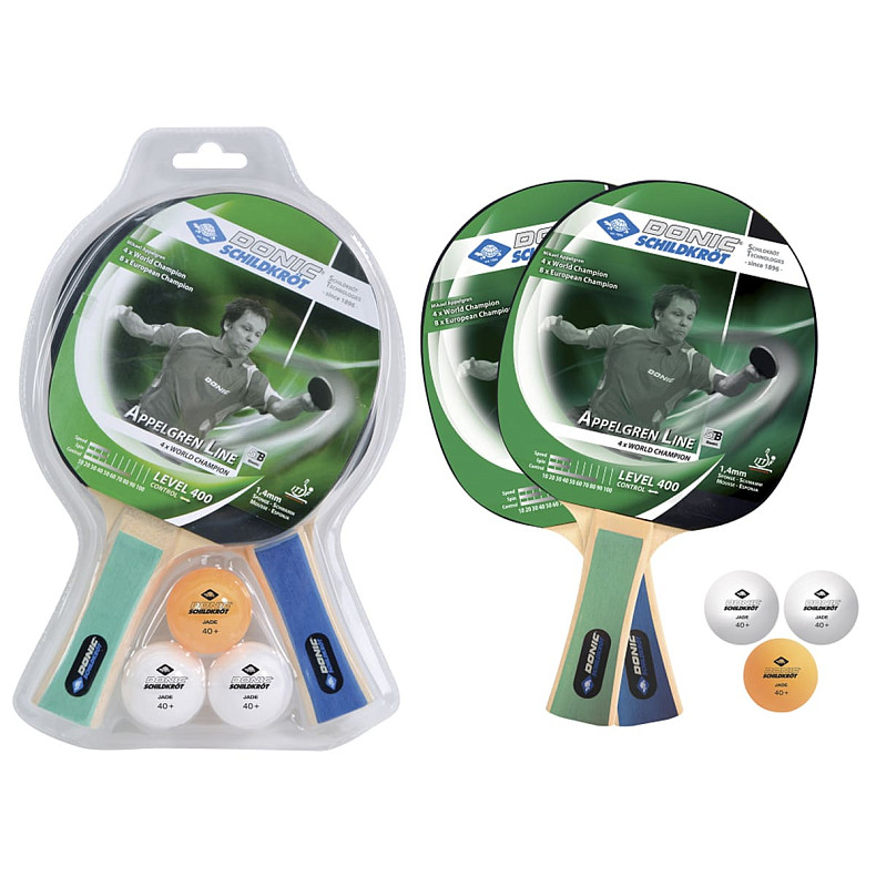 Набір для пінг-понгу Donic Appelgren 400 2-player set (2ракетки+3м'ячі)