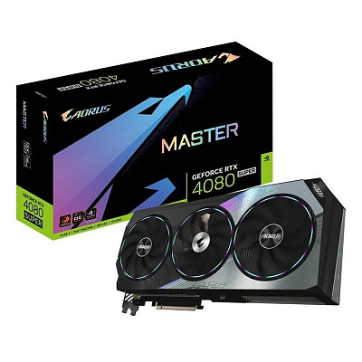 Видеокарта GF RTX 4080 Super 16GB GDDR6X Aorus Master Gigabyte (GV-N408SAORUS M-16GD)