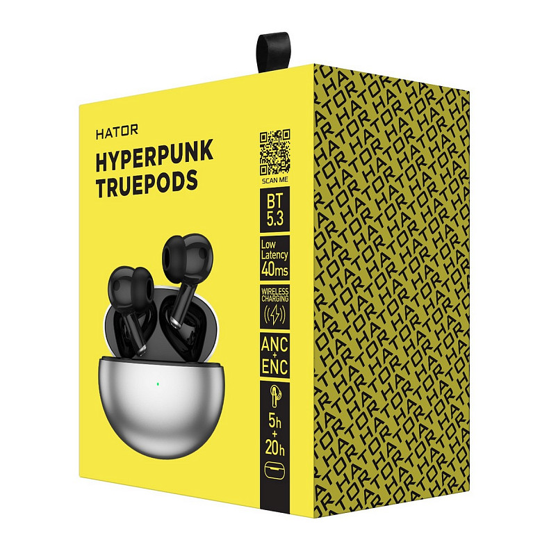 Bluetooth-гарнітура Hator Hyrerpunk Truedots Black (HTA-430)