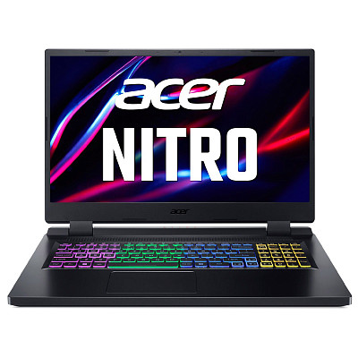 Ноутбук Acer Nitro 5 AN517-55 17.3" FHD IPS, Intel i7-12650H, 16GB, F512GB, NVD4050-6, Lin, черный (NH.QLGEU.005)