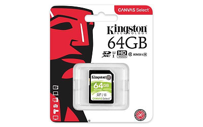 Карта памяти SDXC 64GB UHS-I Class 10 Kingston Canvas Select (SDS/64GB)