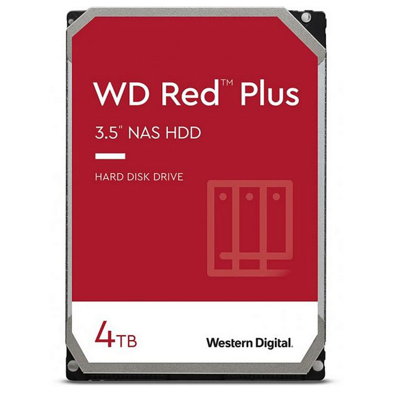 Накопитель HDD SATA 4.0TB WD Red Plus 5400rpm 128MB (WD40EFZZ)