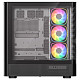 Корпус Modecom VOLCANO AQ500 ARGB MIDI FRONT LCD 6,2”, 4x120mm fans BLACK без БЖ ATX