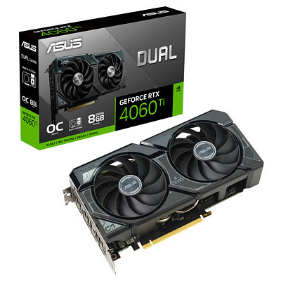 Відеокарта ASUS GeForce RTX 4060 Ti 8GB GDDR6 DUAL OC SSD DUAL-RTX4060TI-O8G-SSD (90YV0JS0-M0NA00)