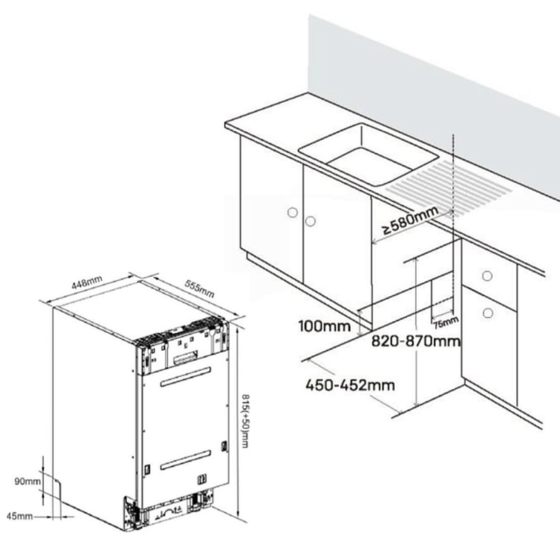 Посудомоечная машина Edler EBD-6020P