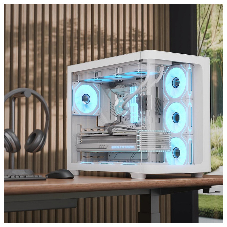 Корпус AeroCool P500C-G-WT-v1 (ACCM-PN01043.21) White без БП