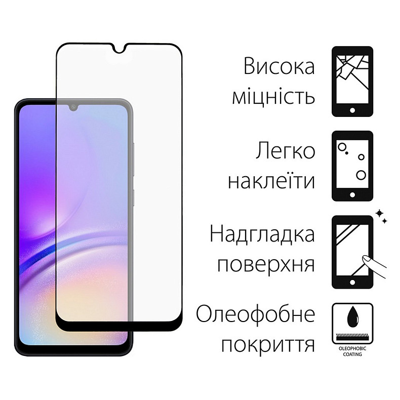 Чeхол-накладка Dengos для Samsung Galaxy A05 SM-A055 Black (DG-KM-07) + защитное стекло