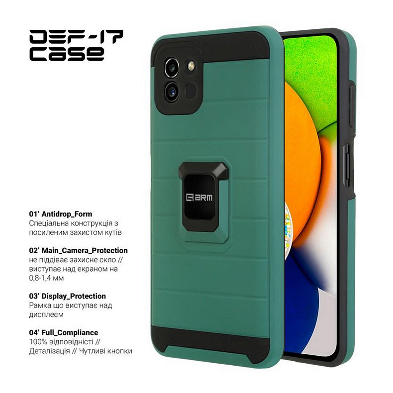 Чохол-накладка Armorstandart DEF17 для Samsung Galaxy A03 SM-A035 Military Green (ARM61351)