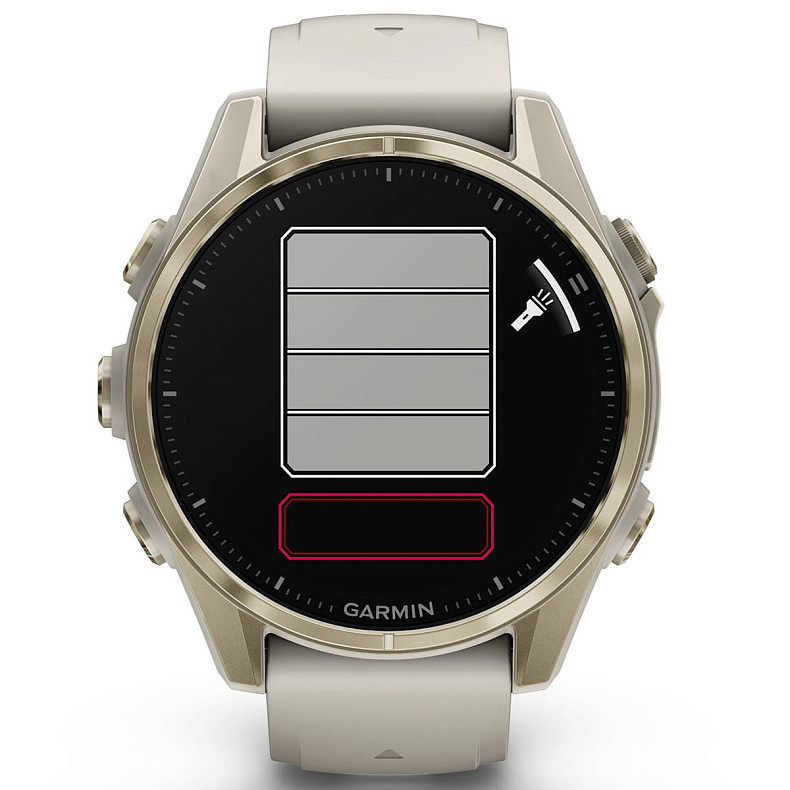 Спортивний годинник GARMIN Fenix 8 43mm AMOLED Sapphire Soft Gold with Fog Gray Silicone Band