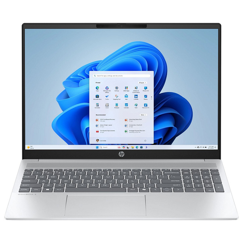 Ноутбук HP OmniBook 5 16-bc1012ru 16" WUXGA IPS AG, AMD R7-8840U, 16GB, F1TB, UMA, Win11, серебристый
