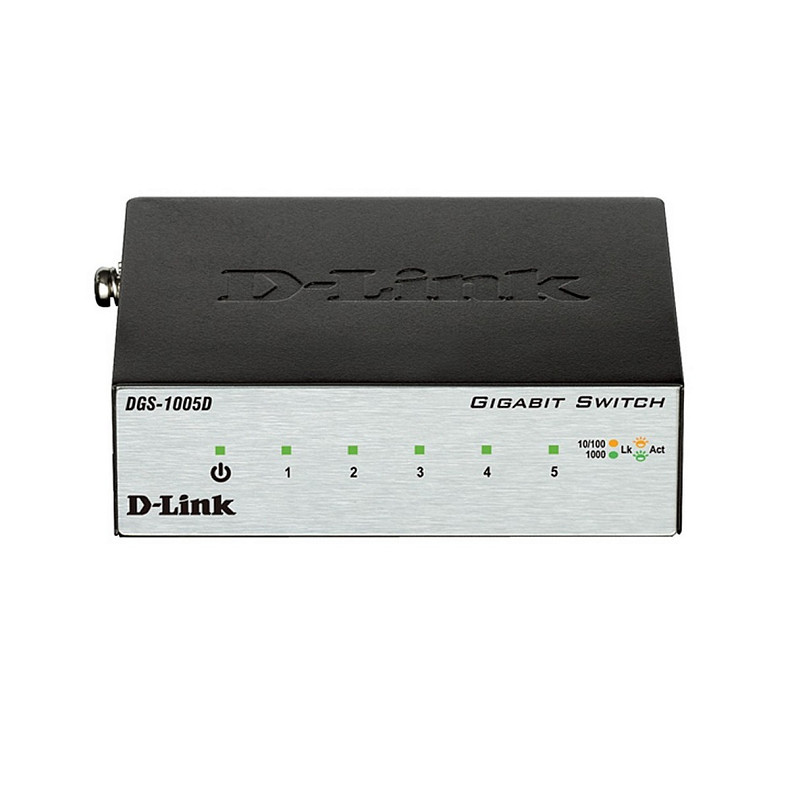 Коммутатор D-Link DGS-1005D 5xGE, Desktop металл, неуправляемый