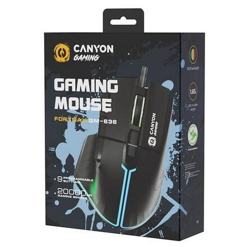 Мышь Canyon Fortnax GM-636 RGB USB Black (CND-SGM636B)