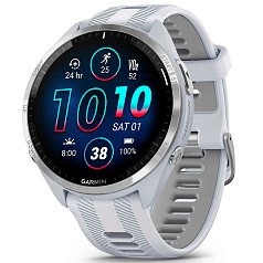 Спортивные часы Garmin Forerunner 965 Titanium Bezel with Whitestone Case and Whitestone/Powder Gray Silicone Band