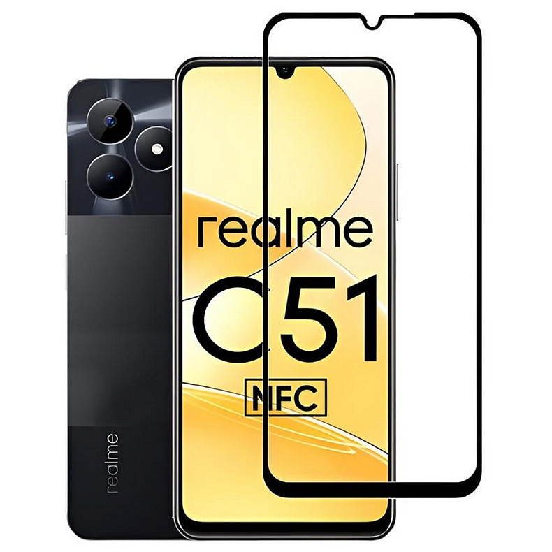 Защитное стекло BeCover для Realme C51 Black (710301)