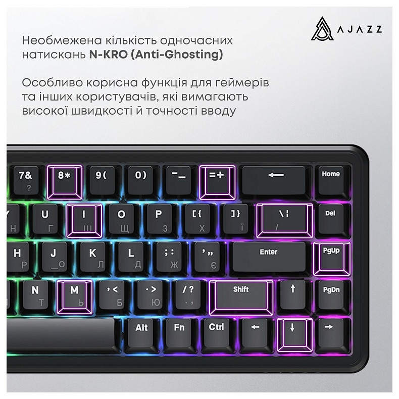 Клавіатура Ajazz AK680 Max Magnetic Switch Black (AK680-WM-B-A)