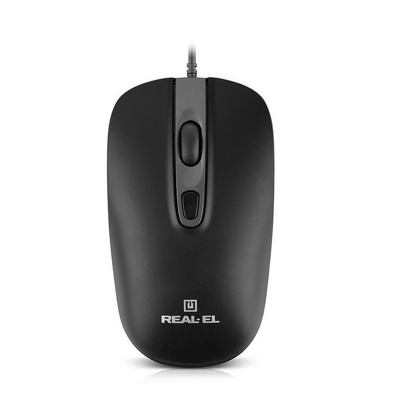 Миша REAL-EL RM-222 Black (EL123200040)