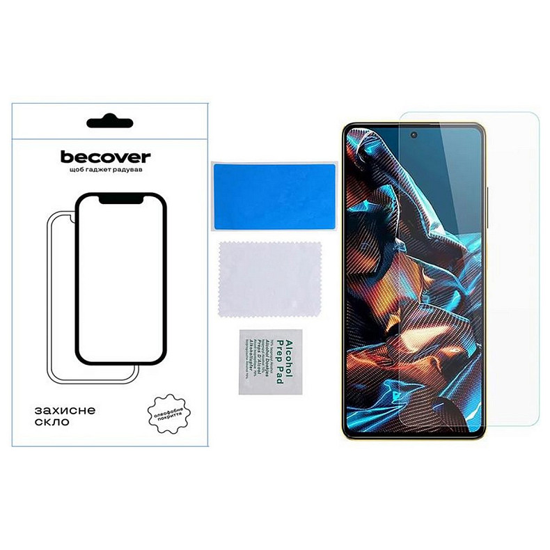 Захисне скло BeCover для Xiaomi Poco X5 Pro 5G Crystal Clear Glass 3D (709251)