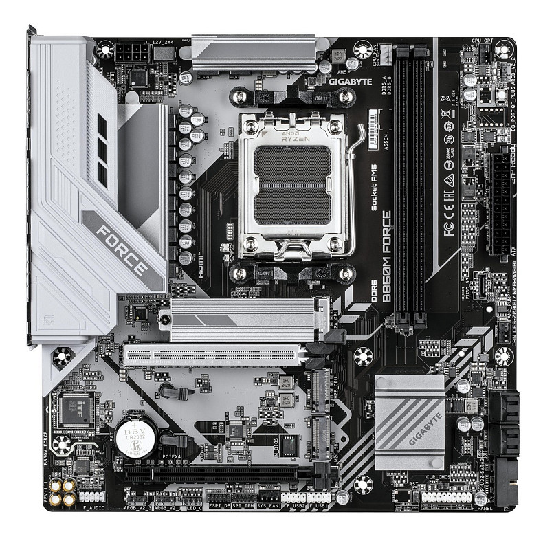 Материнська плата GIGABYTE B850M FORCE sAM5 B850 2xDDR5 M.2 HDMI DP mATX