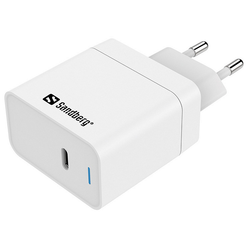 Зарядное устройство 1хUSB-C 65W PD QC3.0 белый Sandberg