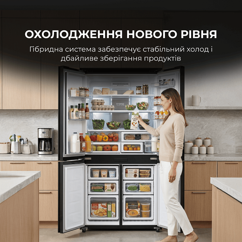 Багатодверний холодильник SHARP SJ-GP820C-BK