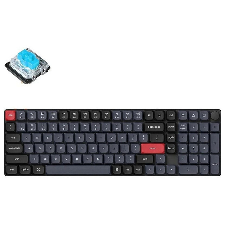Клавіатура Keychron K17 Pro 100Key Gateron MX 2.0 Blue WL/BT/USB-A QMK Hot-Swap RGB
