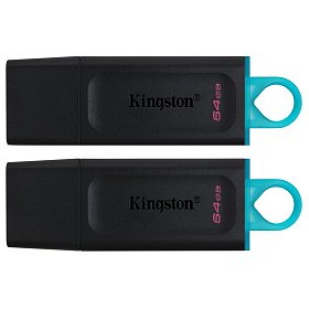 Флеш-накопичувач Kingston DT Exodia 64GB USB 3.2 Black/White - 2P (DTX/64GB-2P)