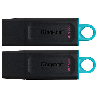 Флэш-накопитель Kingston DT Exodia 64GB USB 3.2 Black/White - 2P (DTX/64GB-2P)